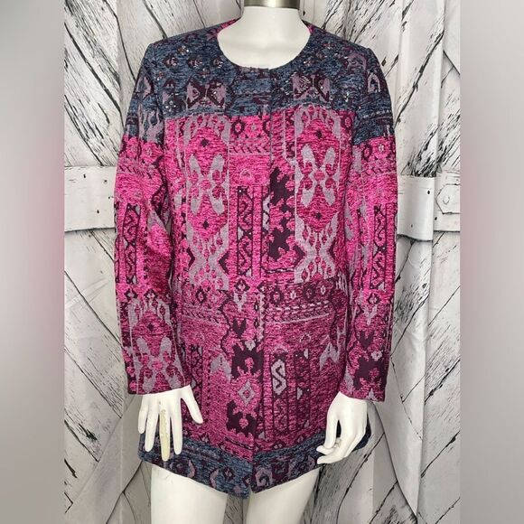 Susan Graver Artisan Embellished Tapestry Jacket - Picture 1 of 8